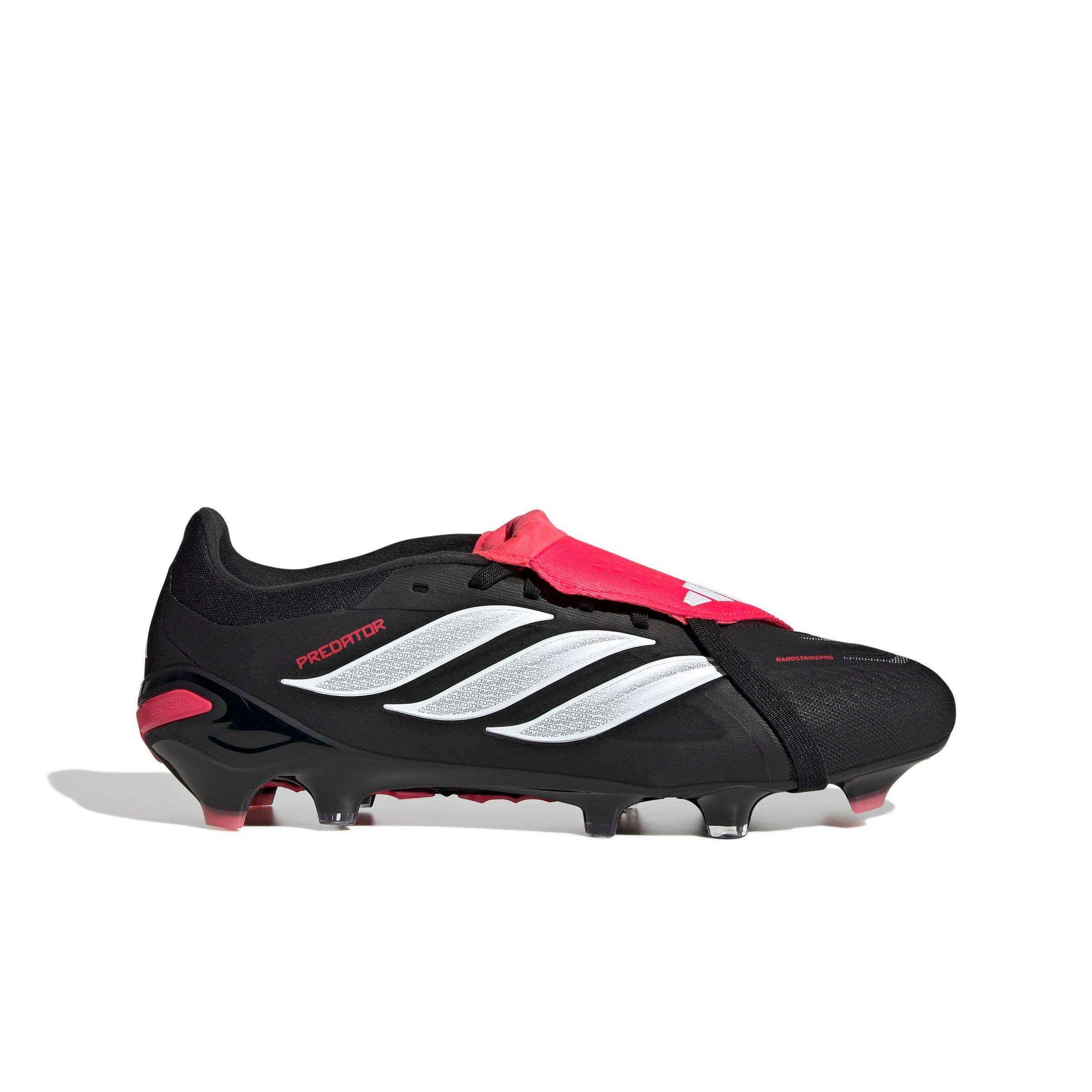 adidas Predator Pro Fold-Over Tongue FG "Core Black/Ftwr White/Lucid Red" Men's Soccer Cleat - BLACK/WHITE/RED